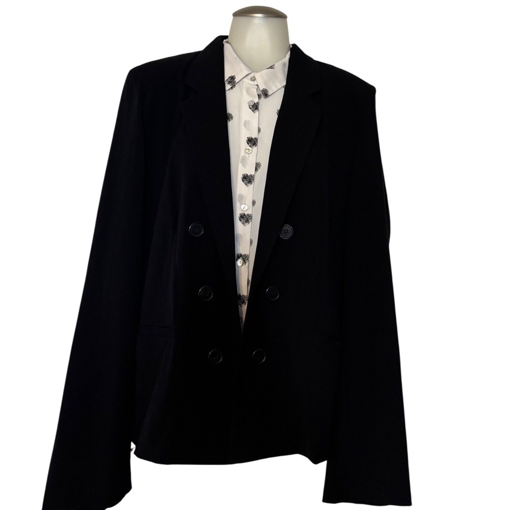 A BYER Womens Black Double Breasted open front blazer jacket XL New With Tags